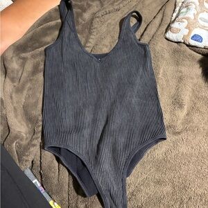 Black Ribbed Body suit